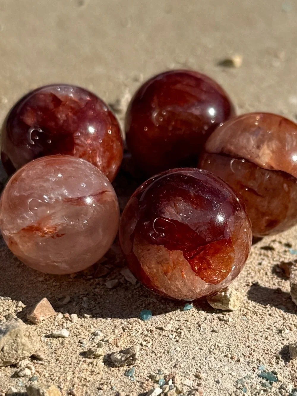 AAA Madagascar Rainbow Fire Quartz Mini Crystal Spheres